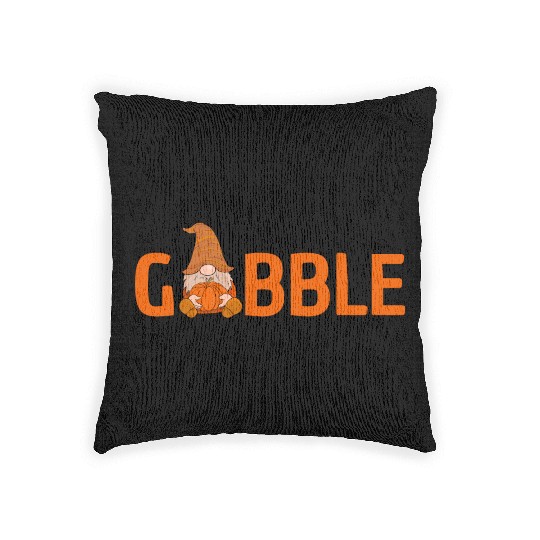 GOBBLE TURKEY PODIATRIST FUNNY THANKSGIVING Woven Pillows