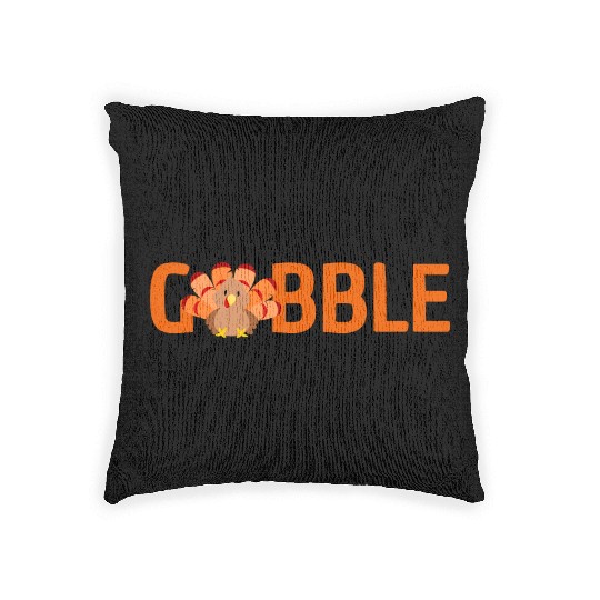 GOBBLE TURKEY PODIATRIST FUNNY THANKSGIVING Woven Pillows