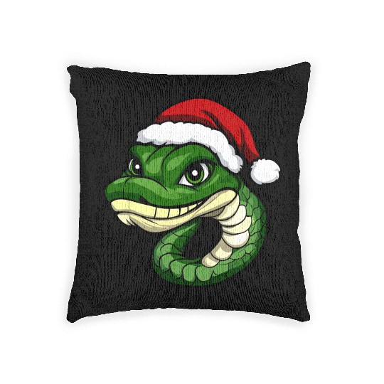 Snakes Christmas Woven Pillows