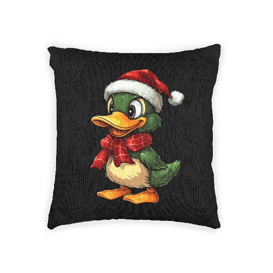 Christmas duck Woven Pillows