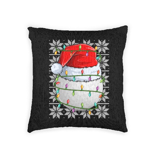Golf Christmas Lights Woven Pillows