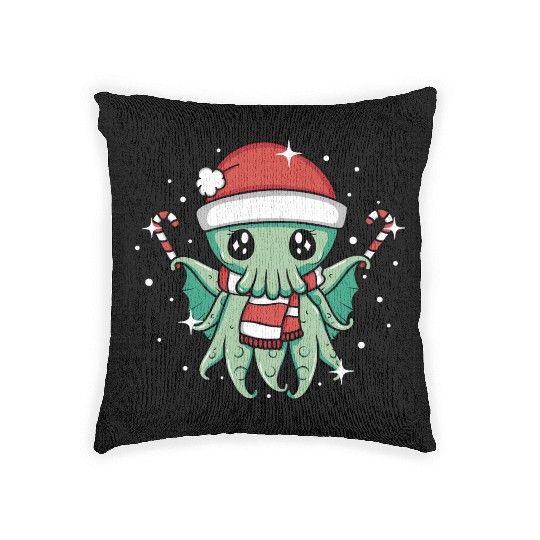 Christmas Cthulhu Woven Pillows