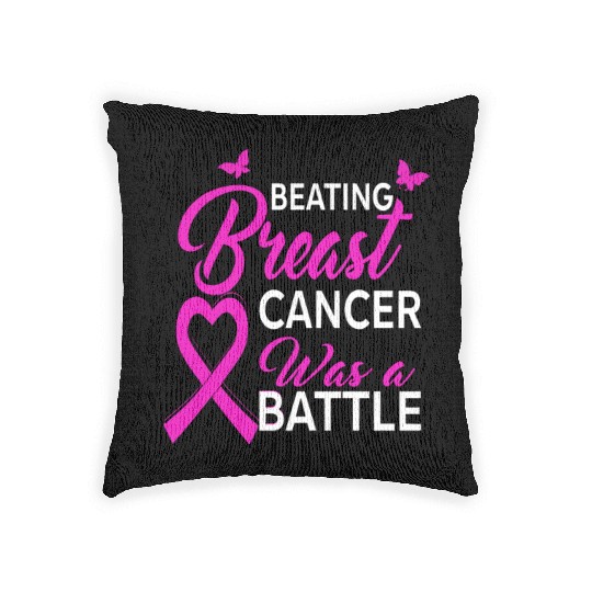 Beating Breast Cancer Was a Battle Woven Pillows