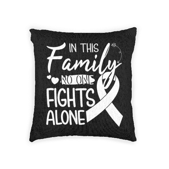 No one fights alone Lung Cancer Awareness Month Woven Pillows