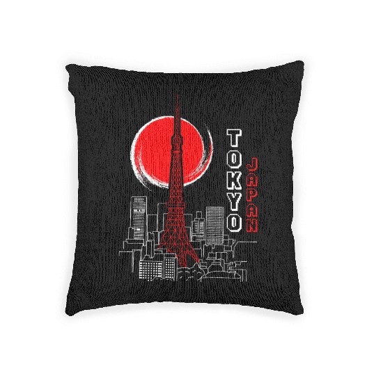 Comic Retro Tokyo Japan Aesthetic Street Japanese Woven Pillows