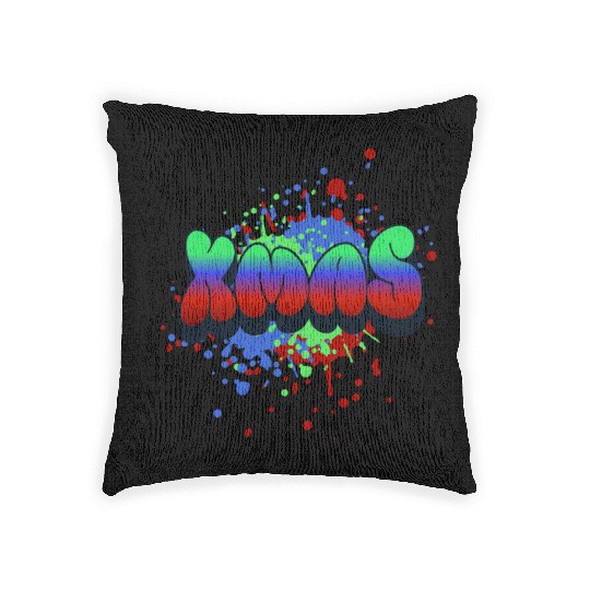 Xmas - A Christmas Graffiti Design Woven Pillows