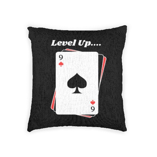 BLACK Men Woven Pillows For Game Card lovers - LEVEL UP
