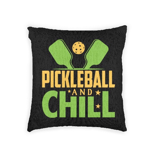 Pickleball And Chill Woven Pillows