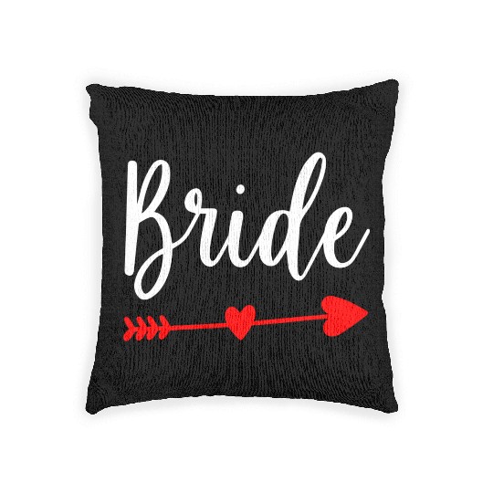 Bride Wedding Engagement Bachelorette Party Woven Pillows