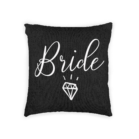 Bride Wedding Engagement Bachelorette Party Woven Pillows