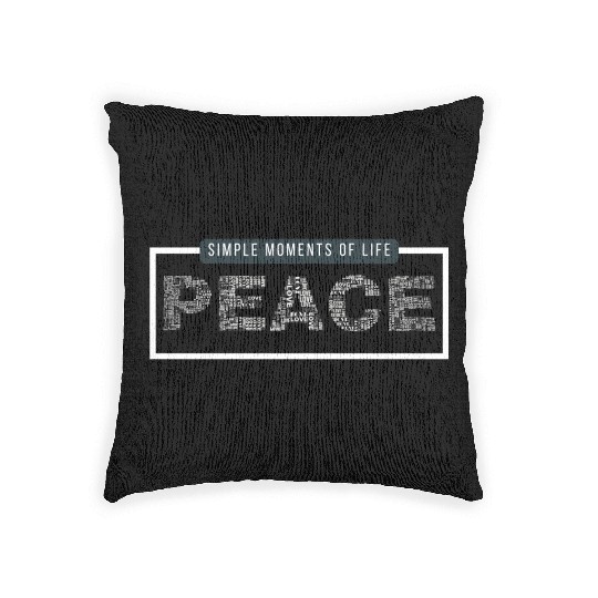 Dark Green and White Simple Modern Typography Woven Pillows