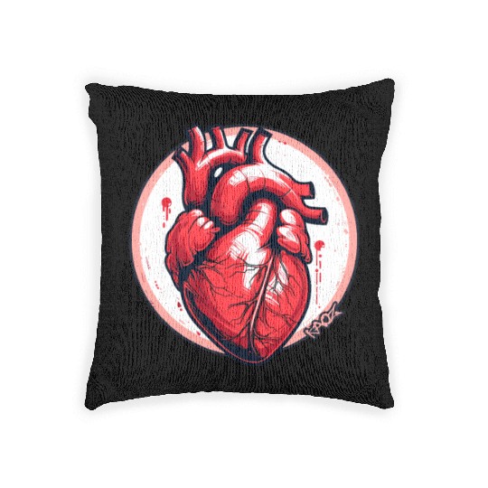 Anatomy of a Heart Woven Pillows