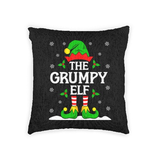 The Grumpy Elf Woven Pillows
