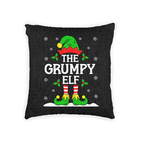 The Grumpy Elf Woven Pillows