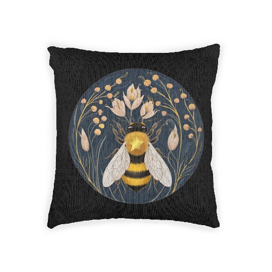 Golden Harvest Honey Bee Woven Pillows