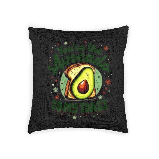 You're the Avocado to My Toast: Cute Avocado theme Woven Pillows