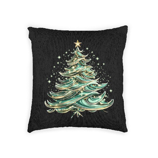 christmas tree Woven Pillows