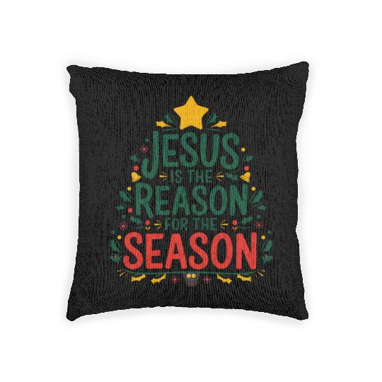 Jesus is the Reason for the Season - Christmas Woven Pillows