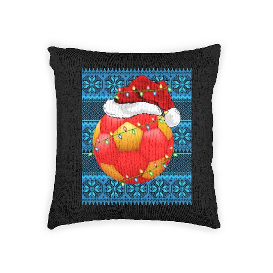 Handball Christmas Lights Woven Pillows