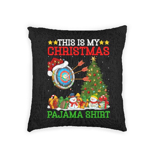 Archery Christmas Tree Lights Woven Pillows