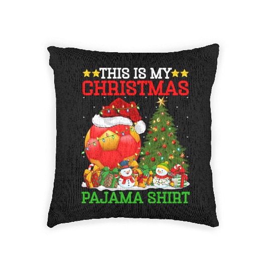 Handball Christmas Tree Lights Woven Pillows