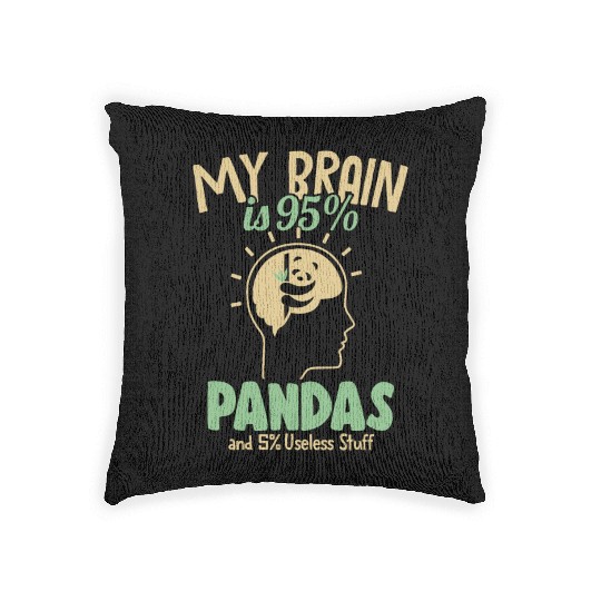 My Brain is 95% Pandas Panda Bear Friend Giant Woven Pillows