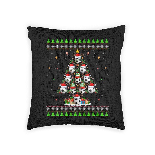 Football Christmas Tree Woven Pillows
