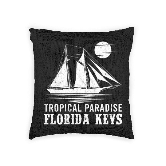Florida TROPICAL PARADISE KEY-WEST COAST Woven Pillows