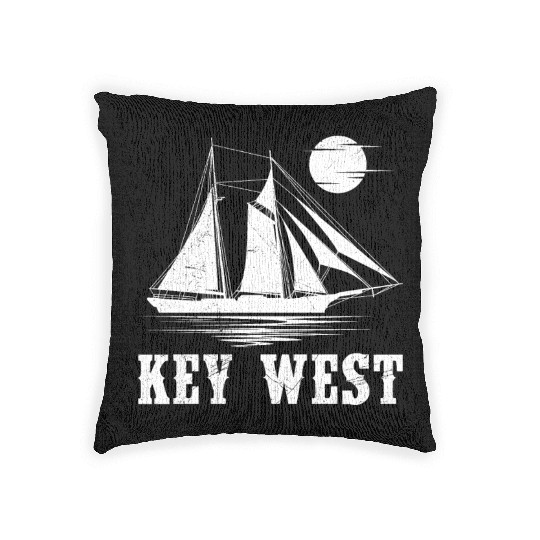 KEY-WEST FLORIDA Sailing Sunshine-State West Keys Woven Pillows