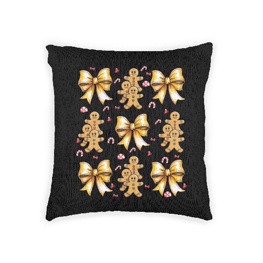 Merry Christmas, Christmas Bow, Tree Christmas Woven Pillows