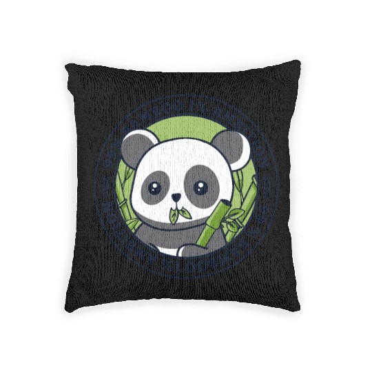 99% Bamboo 1% Ambition Panda Bear Friend Lover Woven Pillows