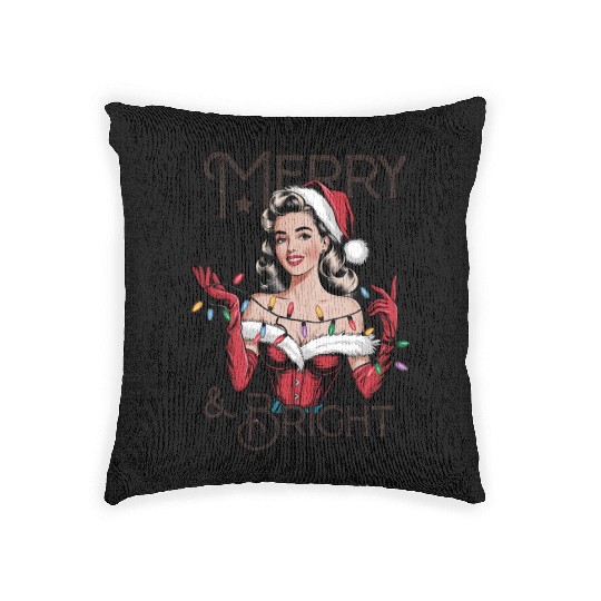 Santa Christmas, Merry Christmas Woven Pillows