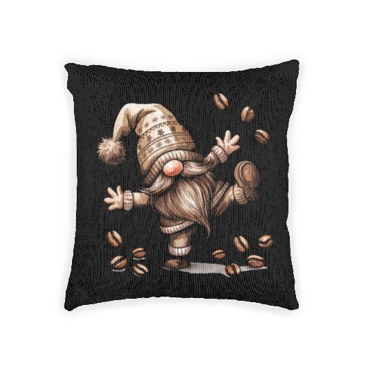Funny Gnomes, Retro Christmas Woven Pillows