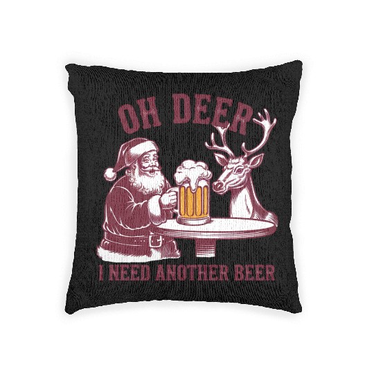 Cute Christmas, Christmas Animals Woven Pillows