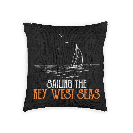 Florida SAILING THE KEY-WEST SEAS Florida Keys Woven Pillows