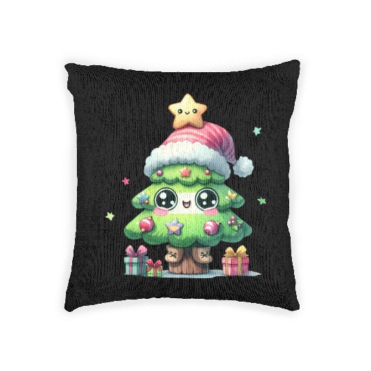Christmas Tree, Merry Christmas Woven Pillows