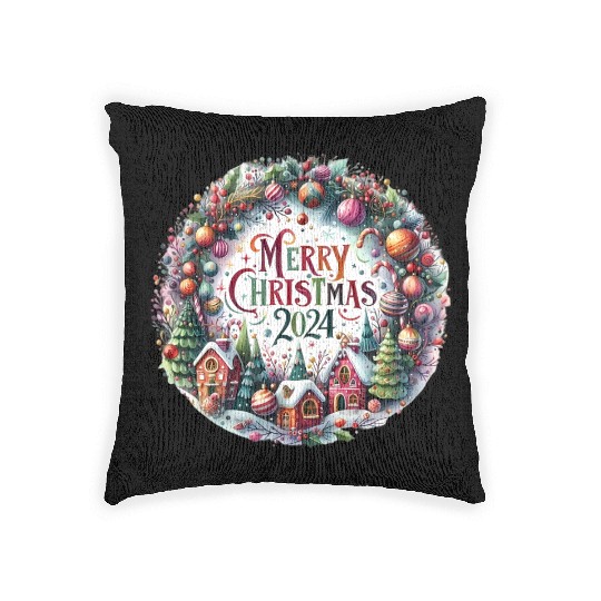 Merry Christmas, Christmas Vintage Woven Pillows