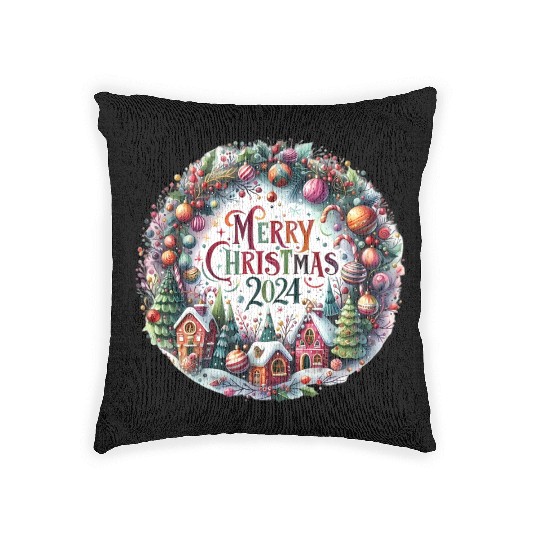 Merry Christmas, Christmas Vintage Woven Pillows