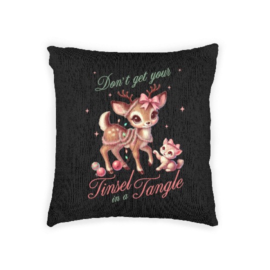 Don t Get Your Tinsel in a Tangle, Merry Christmas Woven Pillows