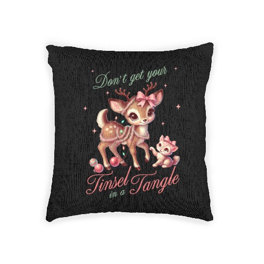 Don t Get Your Tinsel in a Tangle, Merry Christmas Woven Pillows