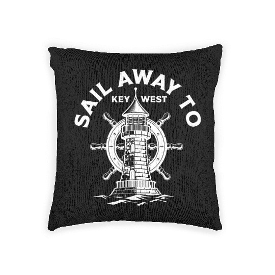 SAIL AWAY TO KEY-WEST Florida Keys Sunshine-State Woven Pillows