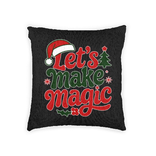 Christmas magic - Santa Claus and holidays Woven Pillows