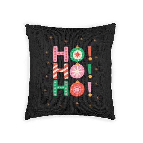 Ho ho ho Christmas Woven Pillows