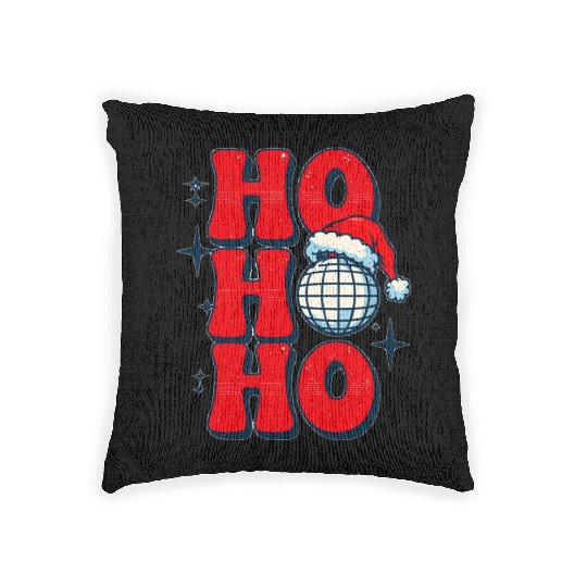christmas funny, santa ho ho ho, christmas ,santa Woven Pillows