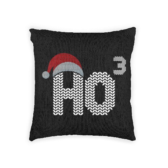 Ho Cubed Funny Christmas Math Teacher Ho Ho Ho Woven Pillows