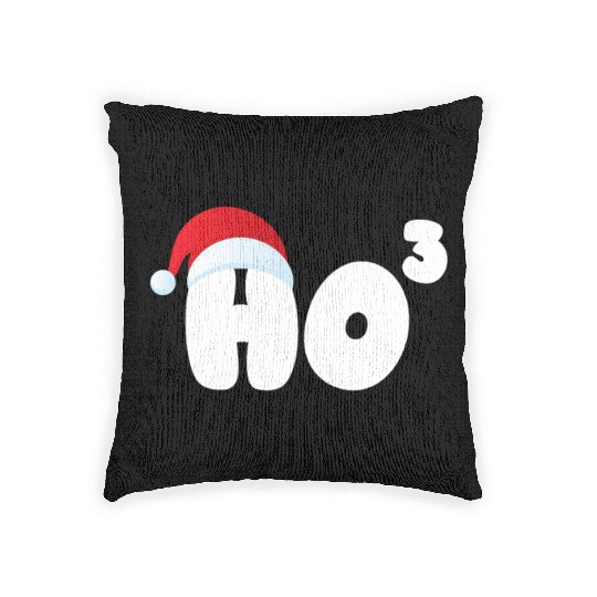 Ho Cubed Funny Christmas Math Teacher Ho Ho Ho Woven Pillows