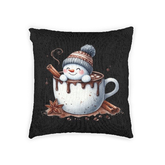 Snowman Christmas, Cute Christmas, Christmas Woven Pillows