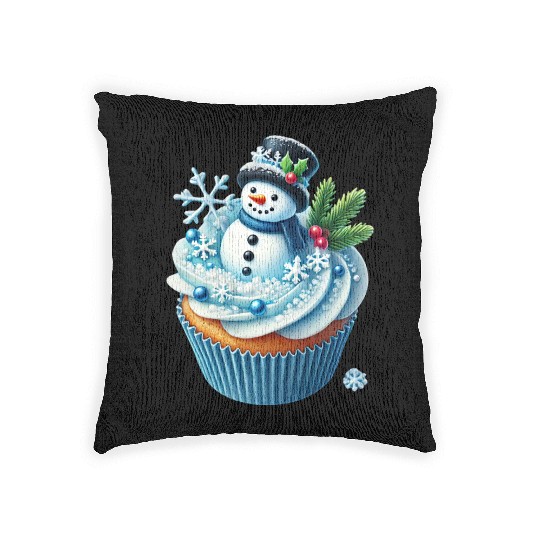 Christmas ice cream, Merry Christmas Woven Pillows