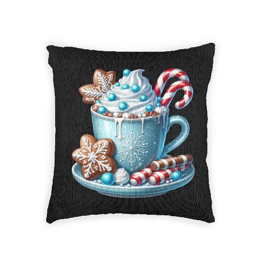 Christmas ice cream, Coquette Chistmas Woven Pillows