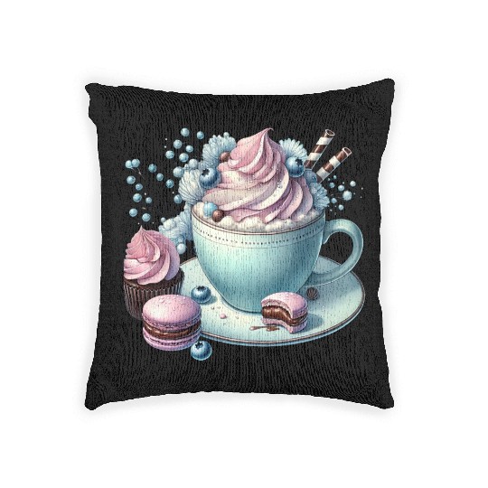 Christmas ice cream, Coquette Chistmas Woven Pillows